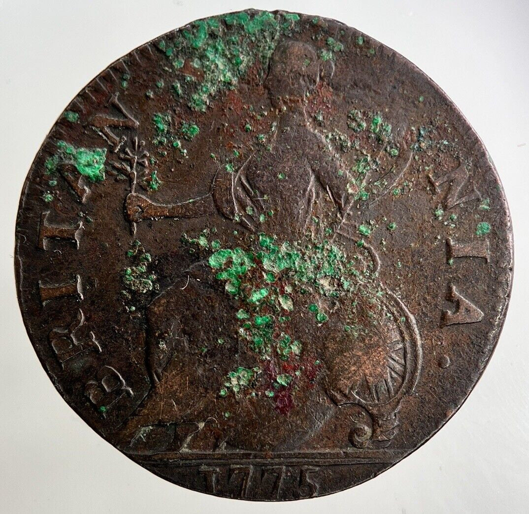 1775 George III 3rd Half-Penny Coin | Fine Collectable Grade