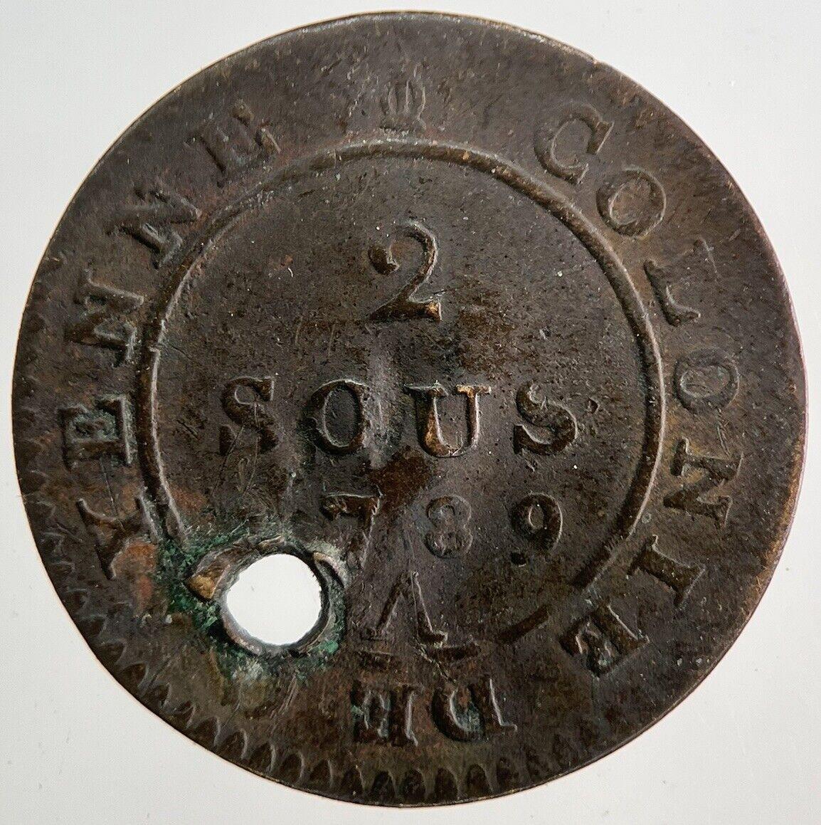 1789 France 2 Sous Coin | Fine Collectable Grade