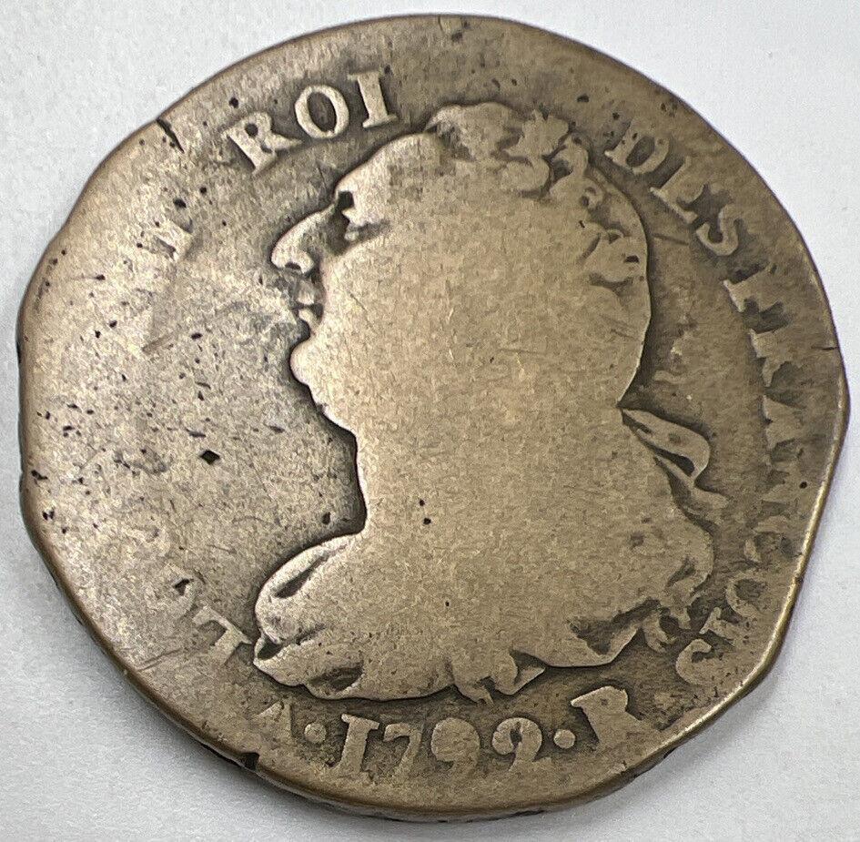1792-R France 2 Sols Coin | Louis XVI | Collectable Grade
