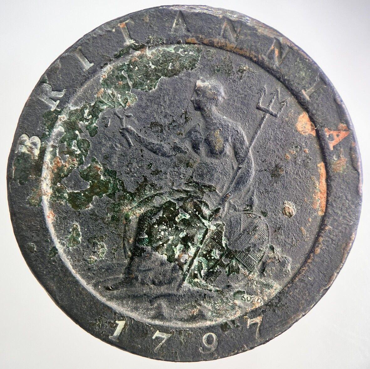 1797 George III 3rd Cartwheel One Penny Coin | Fine Collectable Grade