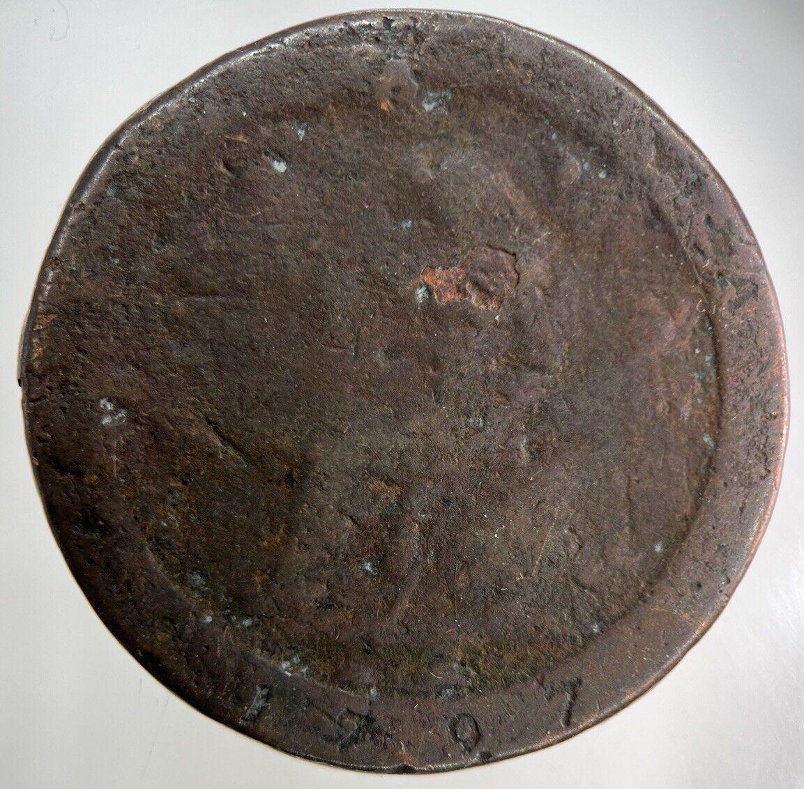 1797 George III 3rd Cartwheel One Penny Coin | Fair Grade