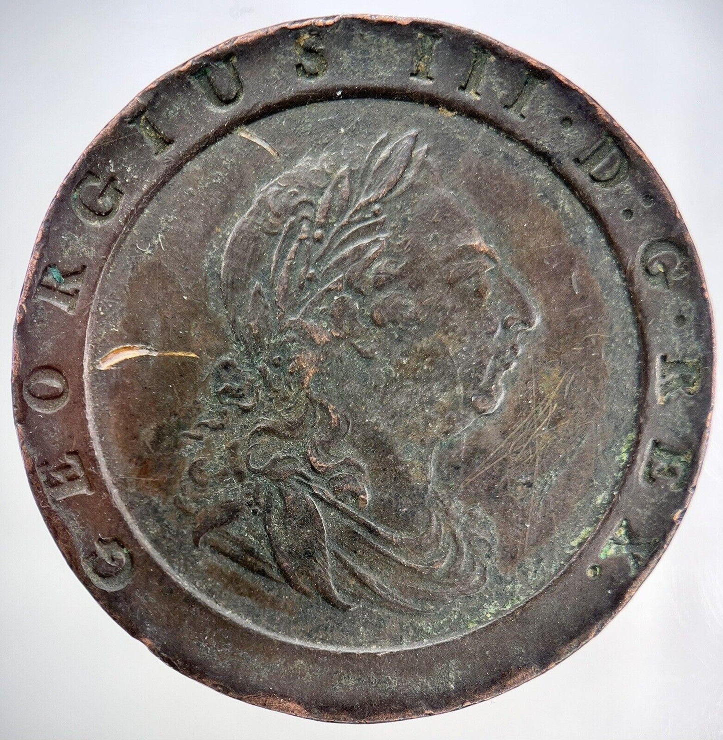 1797 George III Cartwheel Two-Pence Coin | Very High Grade | a302