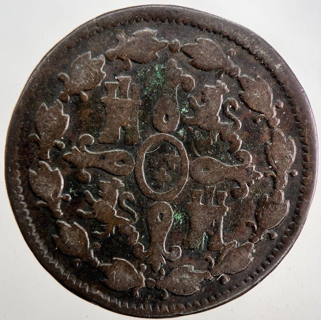 1798 Spain 4 Maravedis Coin | Fine Collectable Grade