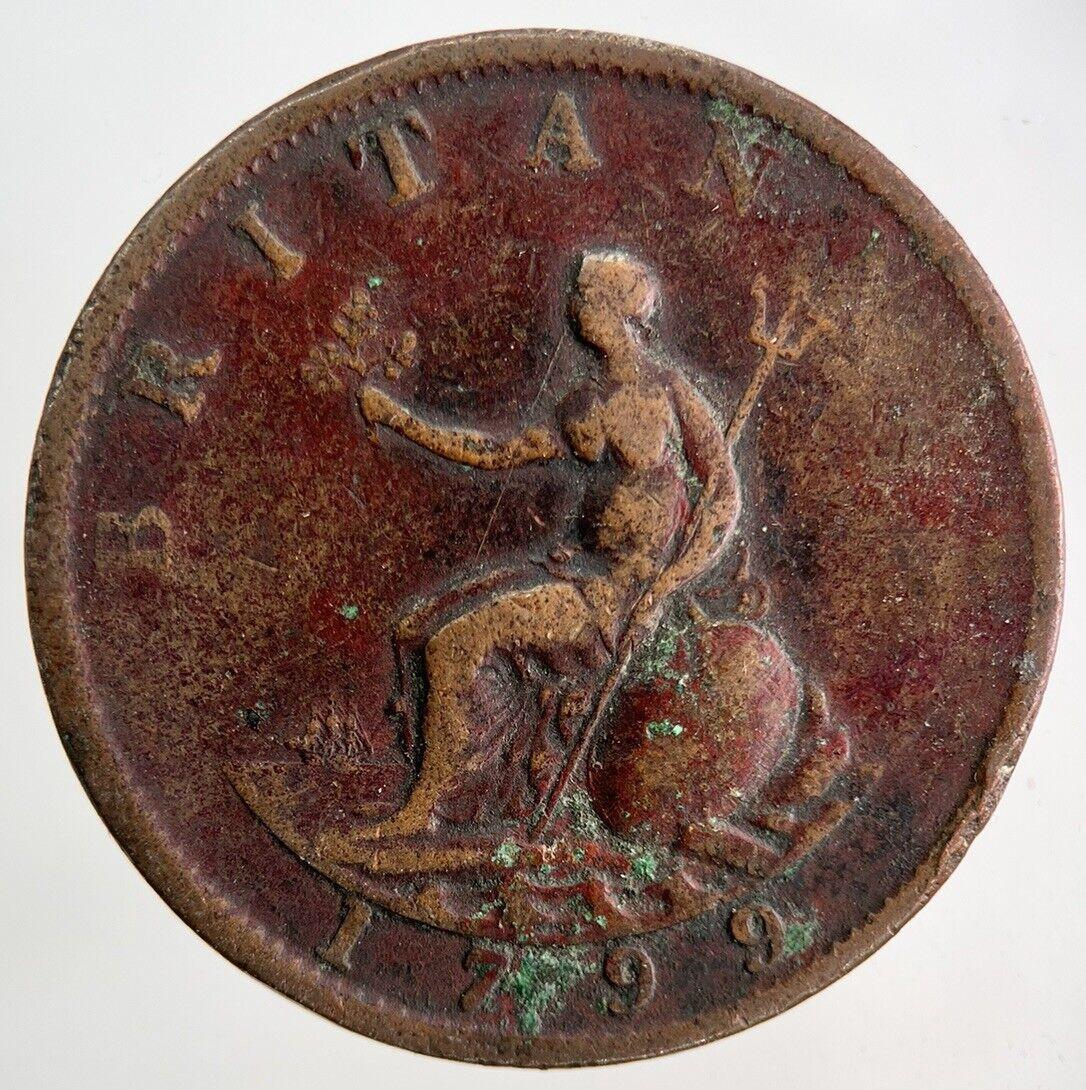 1799 George III 3rd Half-Penny Coin | Collectable Grade