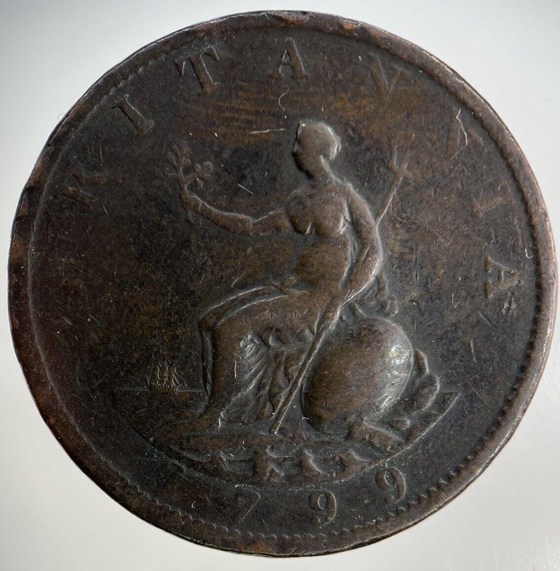 1799 George III 3rd Half-Penny Coin | Collectable Grade