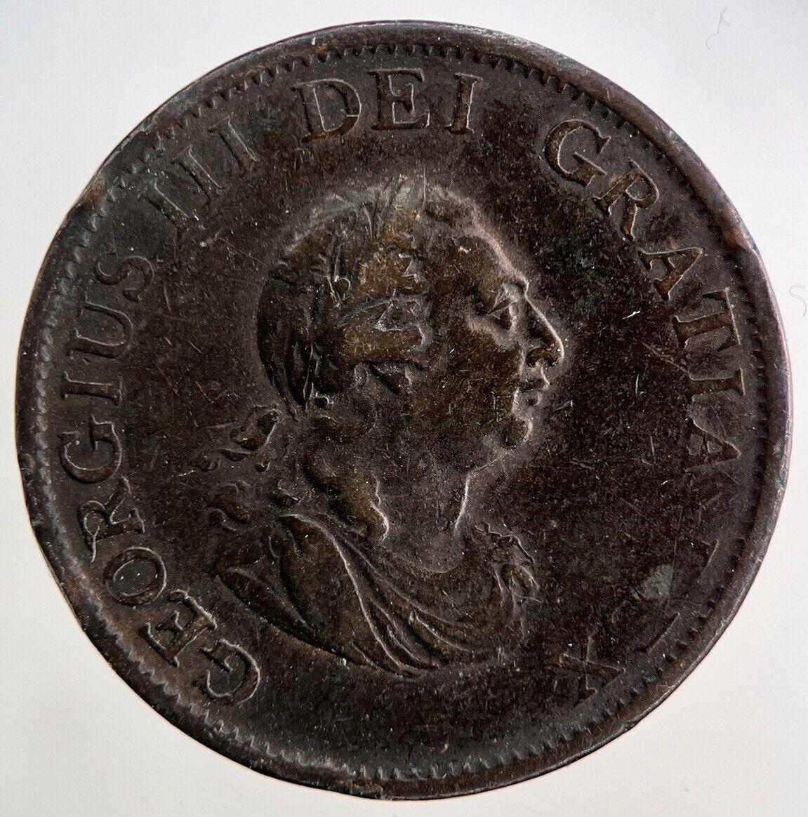 1799 George III 3rd Half-Penny Coin | Fine Collectable Grade