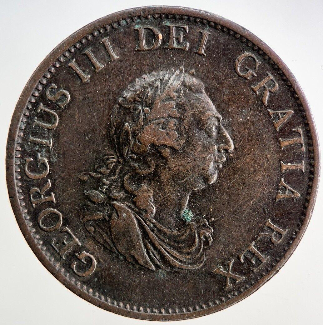 1799 George III 3rd Half-Penny Coin | Fine Collectable Grade