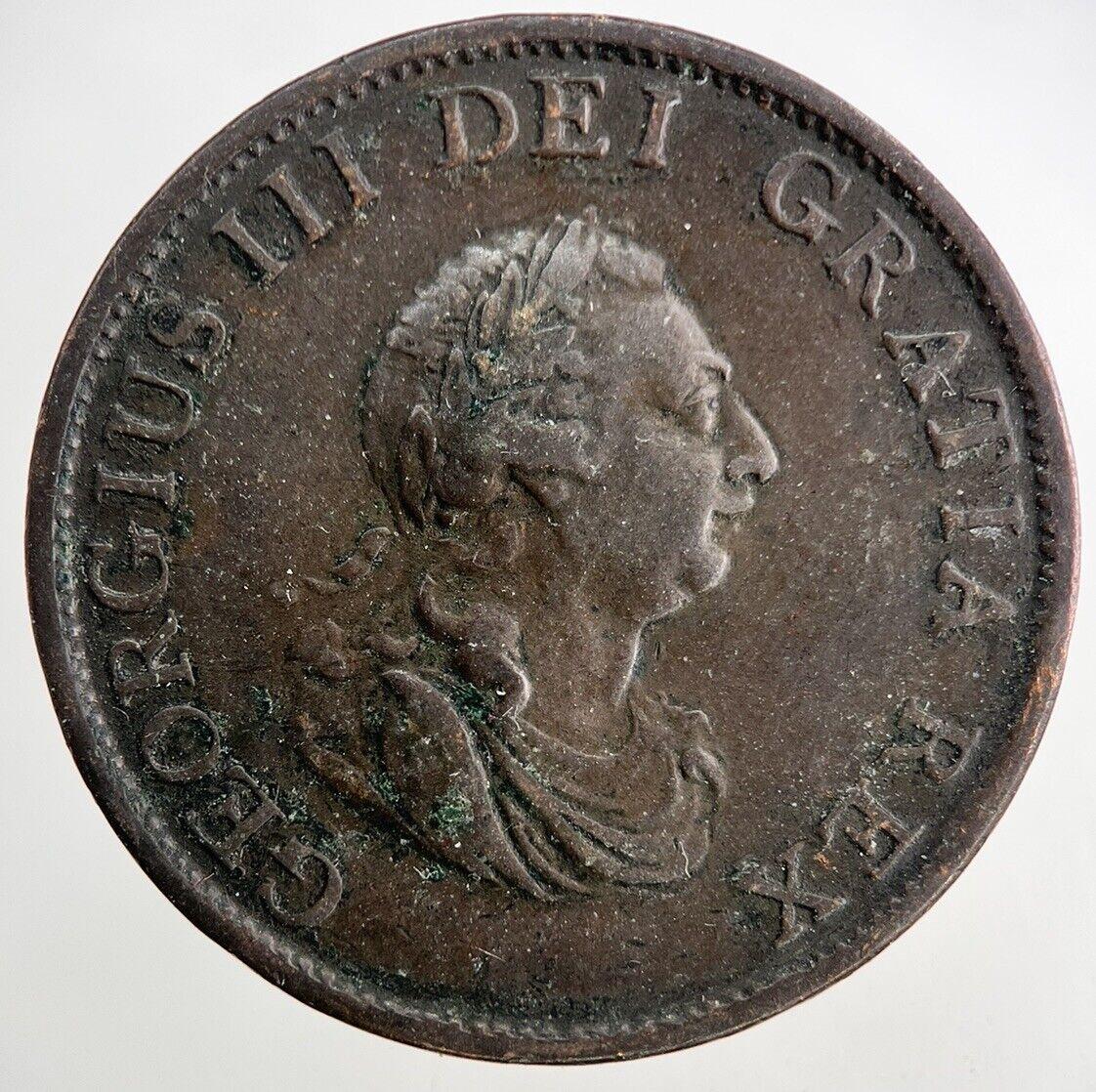 1799 George III 3rd Half-Penny Coin | Fine Collectable Grade