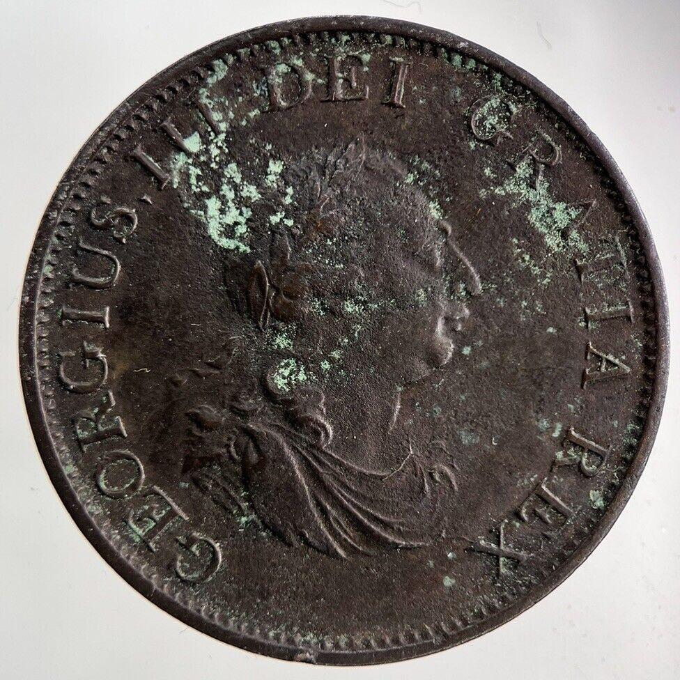 1799 George III 3rd Half-Penny Coin | Very High Grade