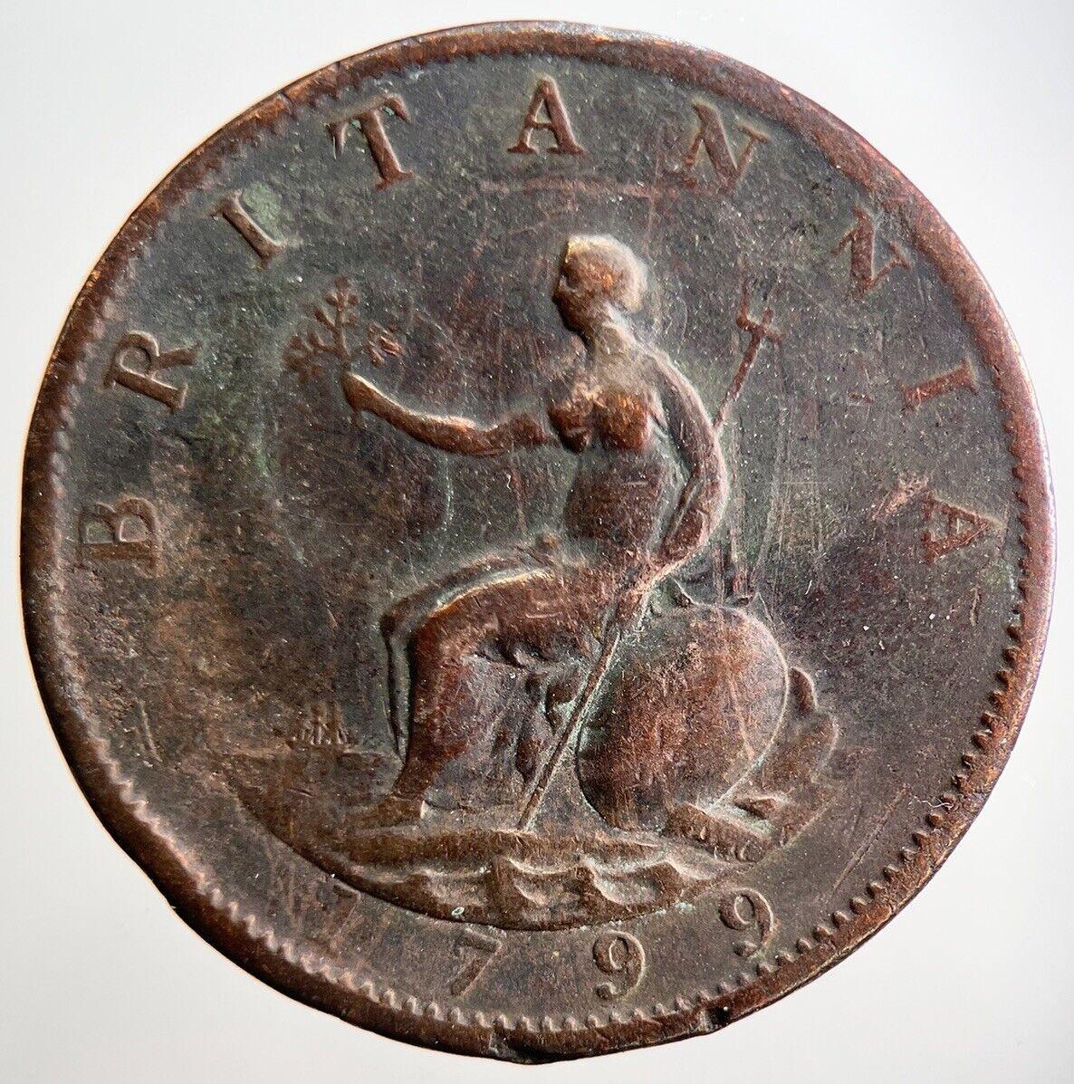1799 George III Half-Penny Coin | Collectable Grade | a2885