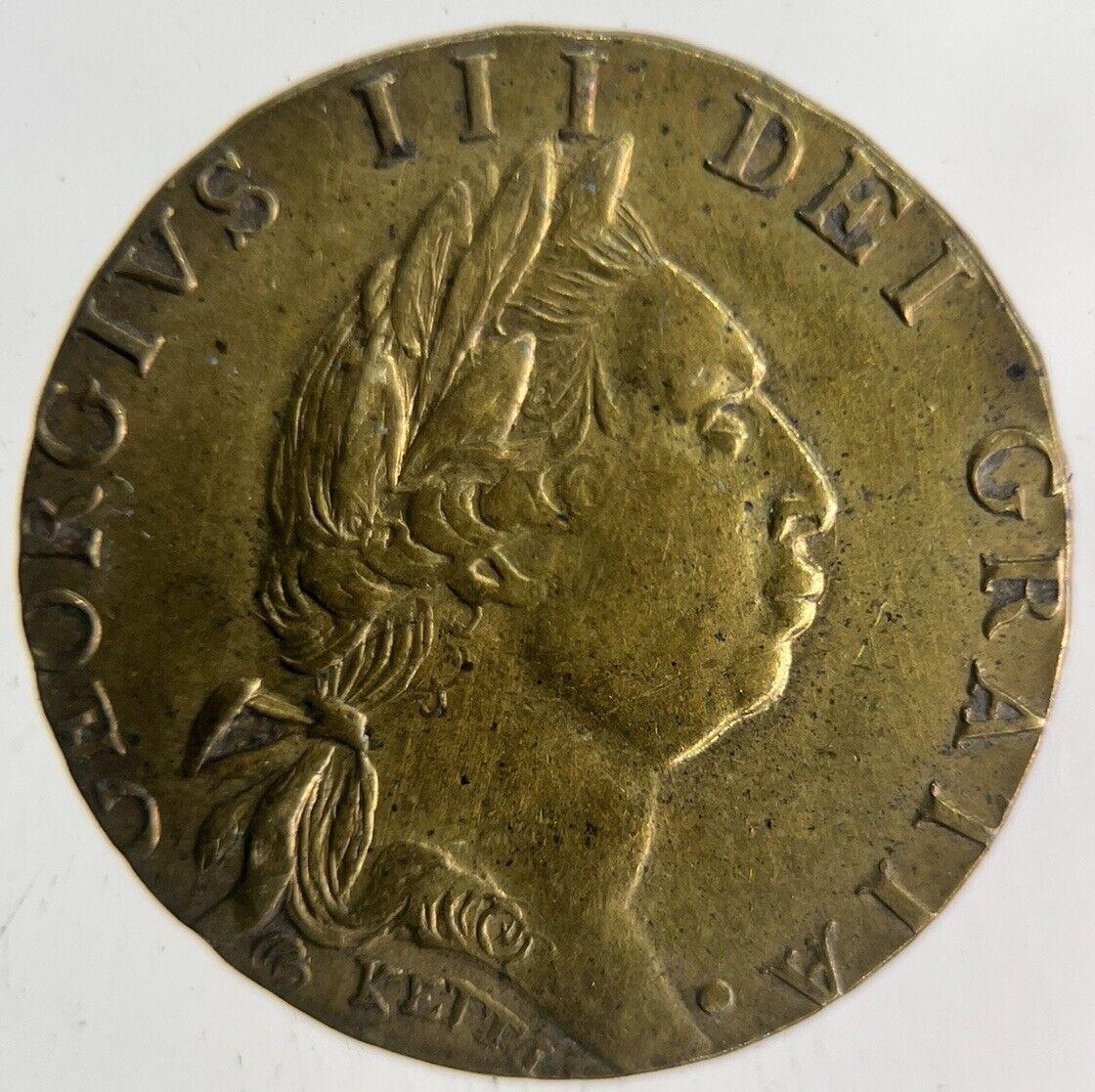 1803 British George III Gaming Good Old Days Token Coin | Fine Collectable Grade