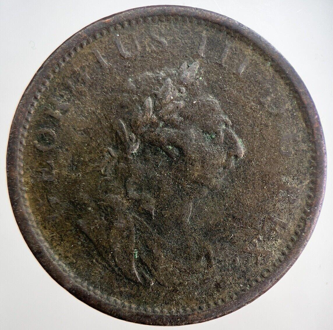 1805 Irish Hibernia Penny Coin | Fine Collectable Grade | a6223