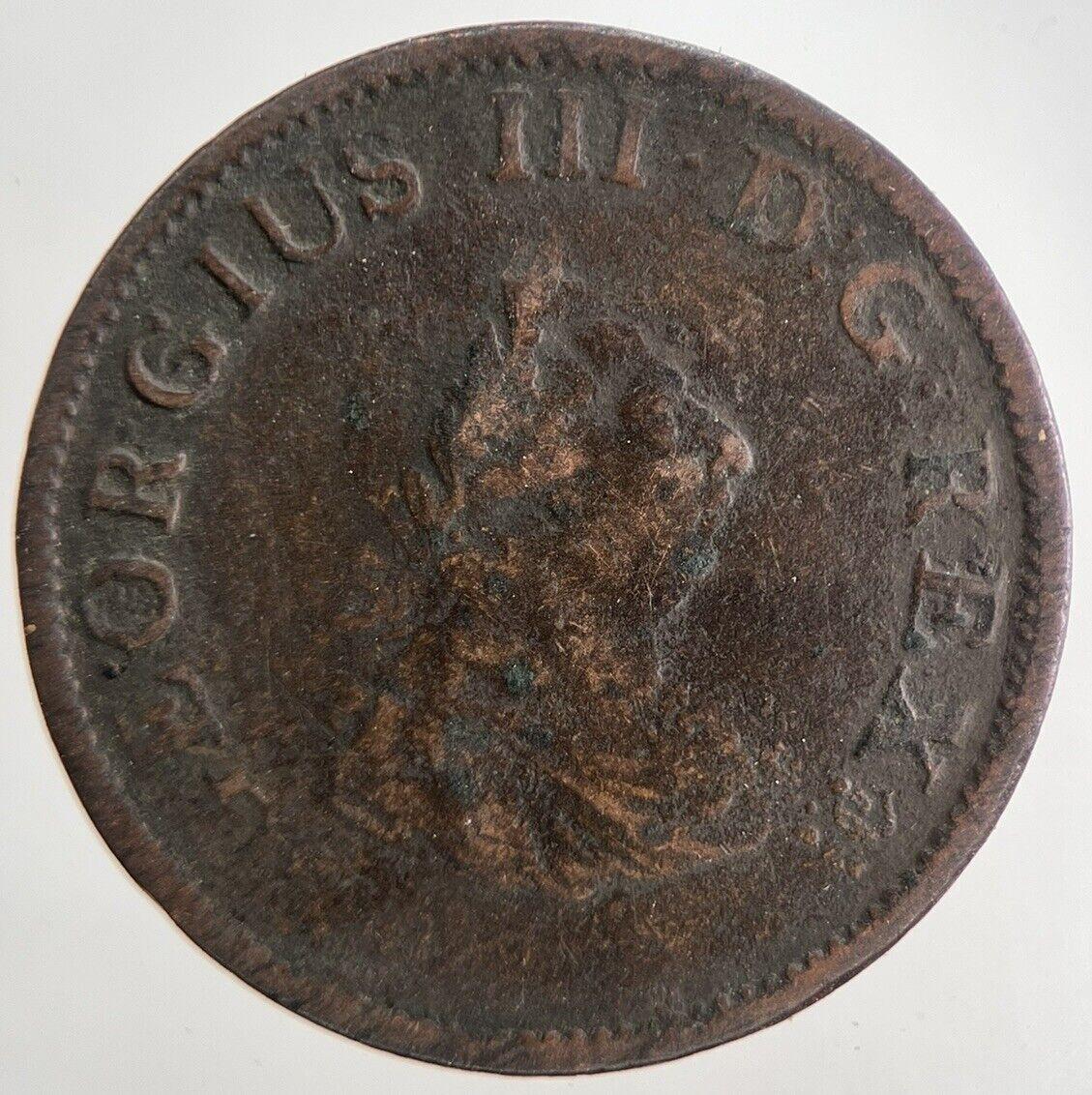 1805 Irish Hibernia Half-Penny Coin | Fine Collectable Grade | a5693