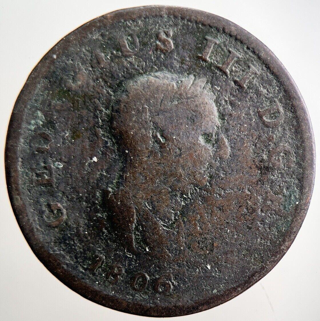 1806 George III 3rd Half-Penny Coin | Collectable Grade | a3657