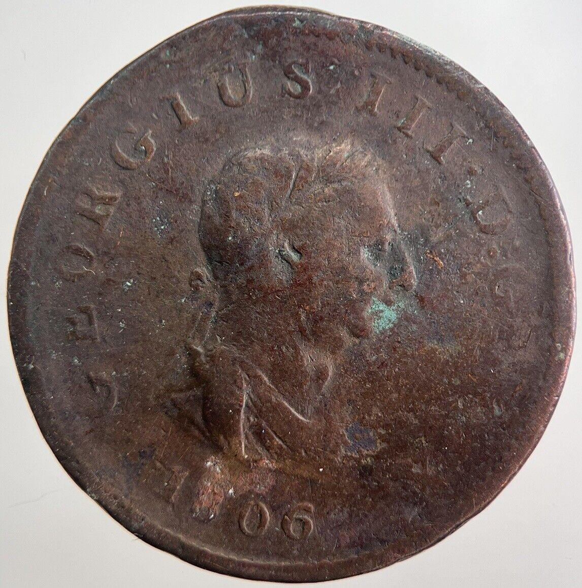 1806 George III 3rd Half-Penny Coin | Collectable Grade | a1210