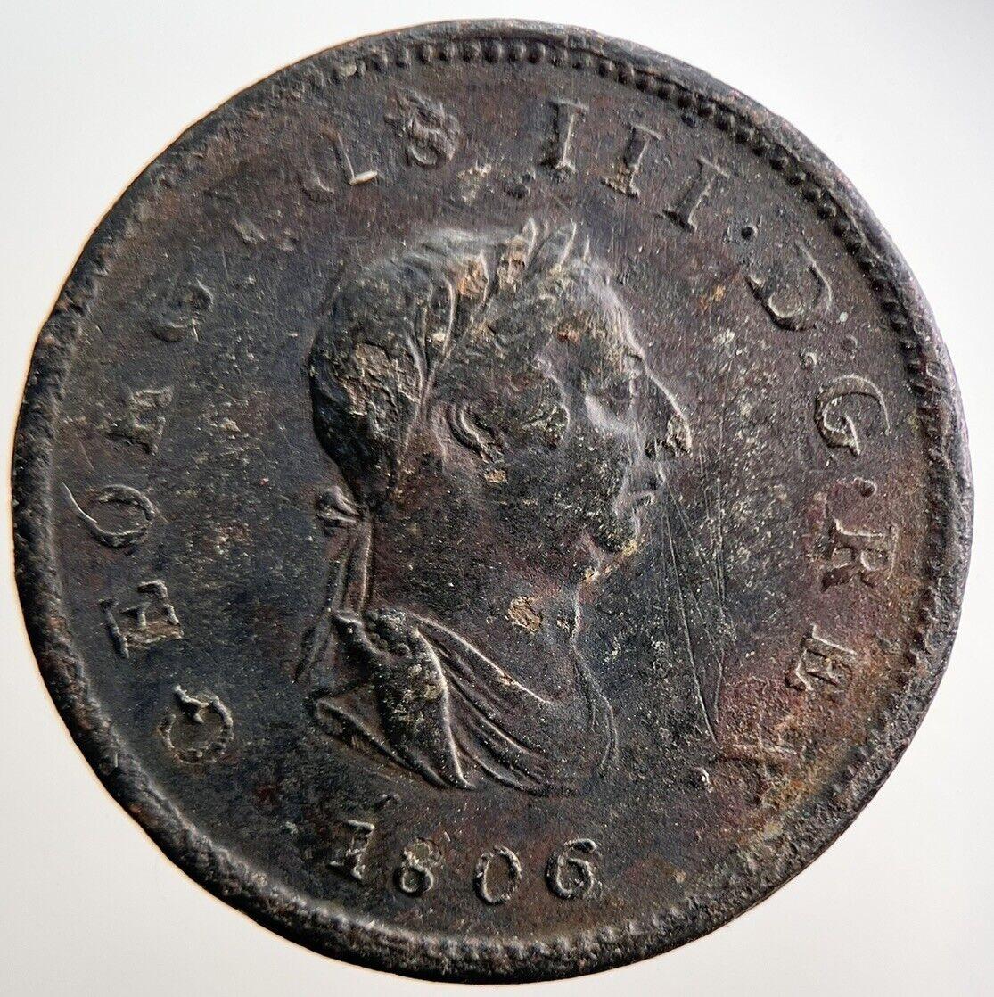 1806 George III Half-Penny Coin | Collectable Grade | a3690