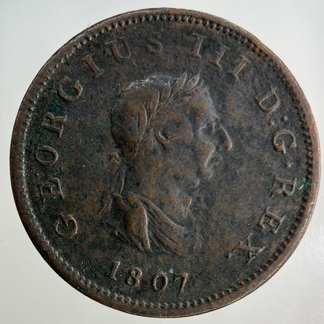 1807 George III 3rd Half-Penny Coin | Fine Collectable Grade