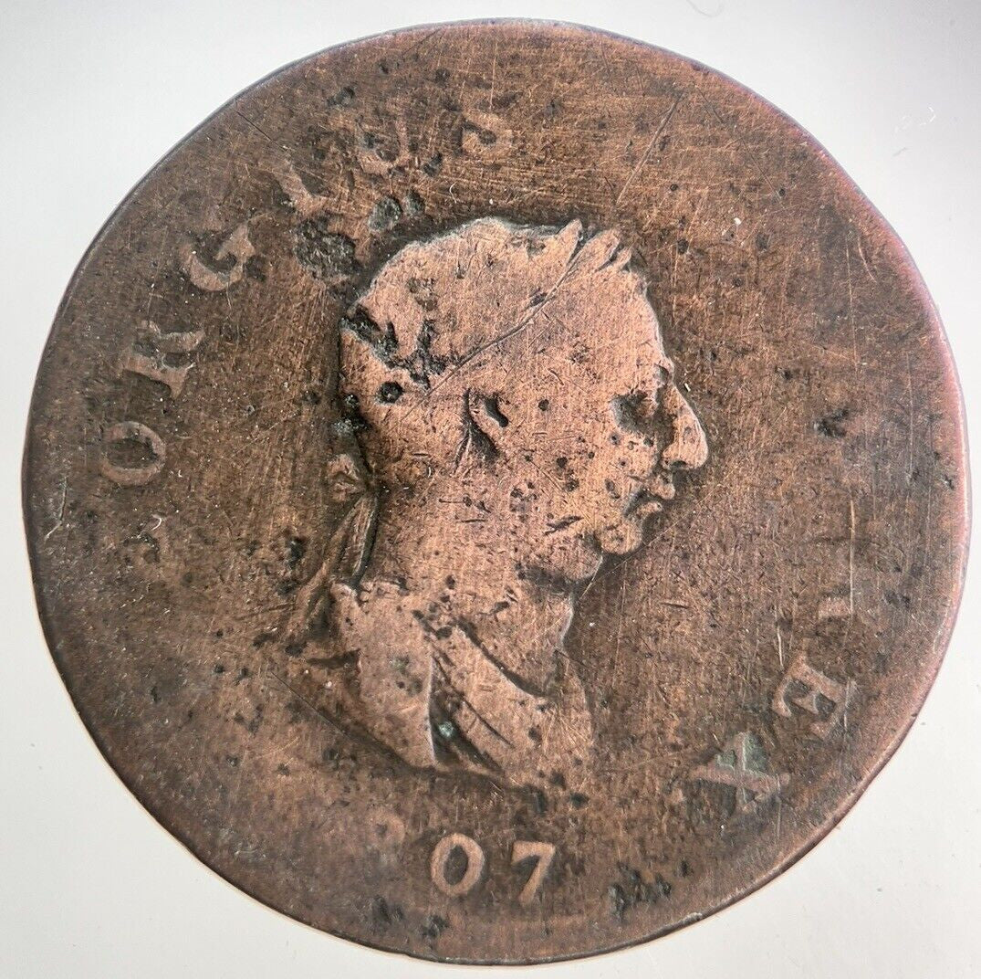 1807 George III 3rd Half-Penny Coin | Collectable Grade