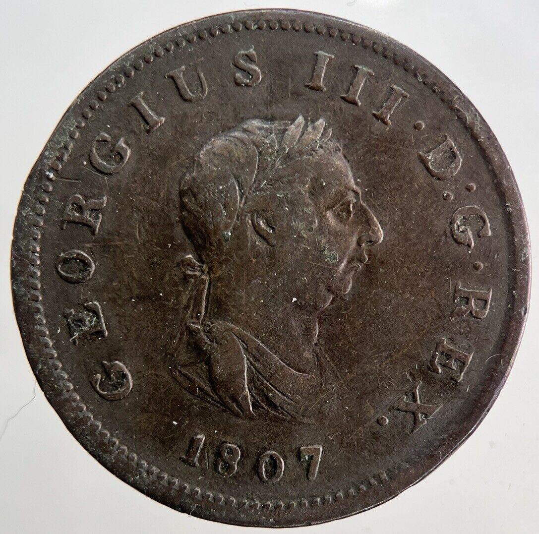1807 George III 3rd Half-Penny Coin | Fine Collectable Grade