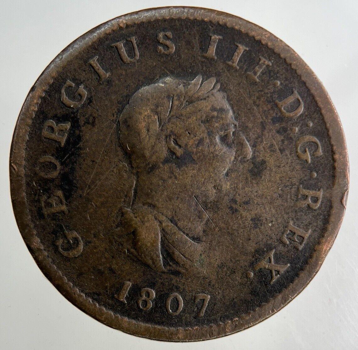 1807 George III 3rd Half-Penny Coin | Fine Collectable Grade