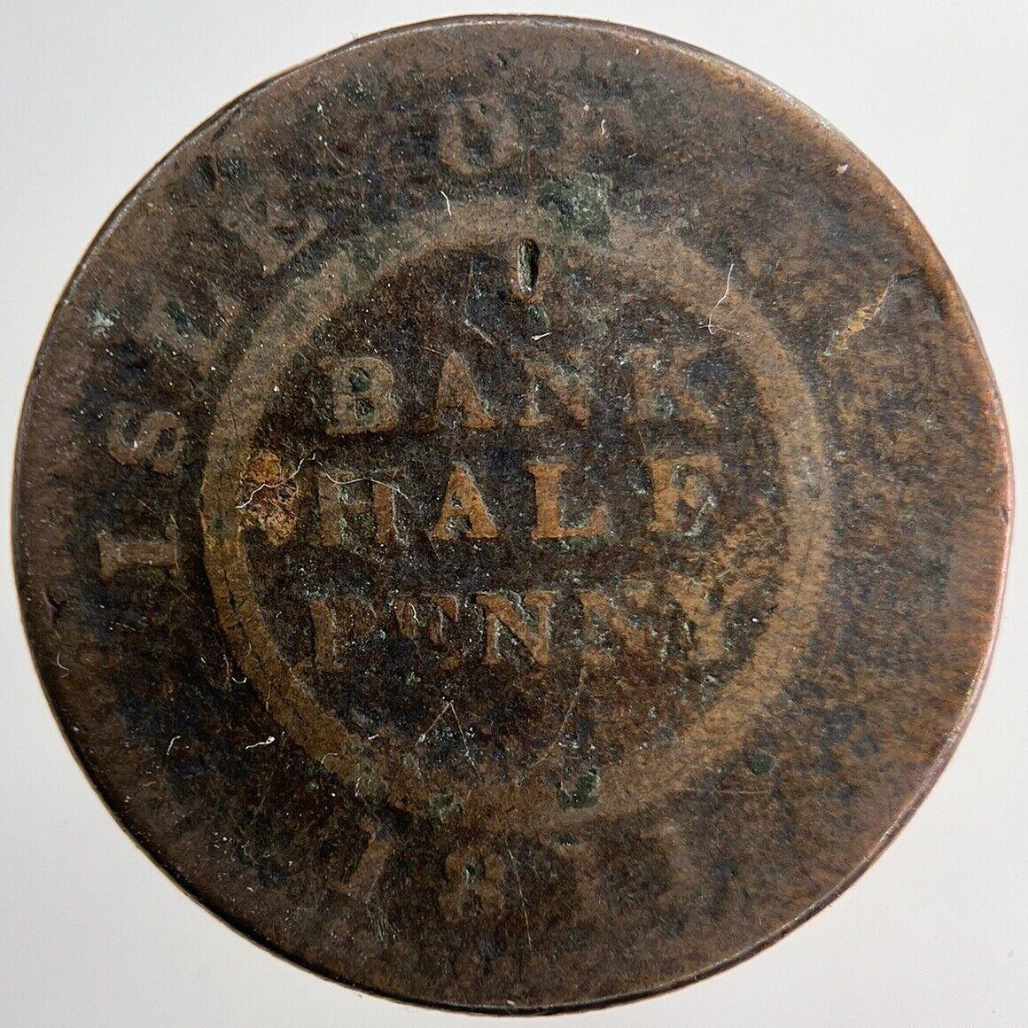 1811 Isle of Man Bank Half-Penny Coin | Collectable Grade | a6304