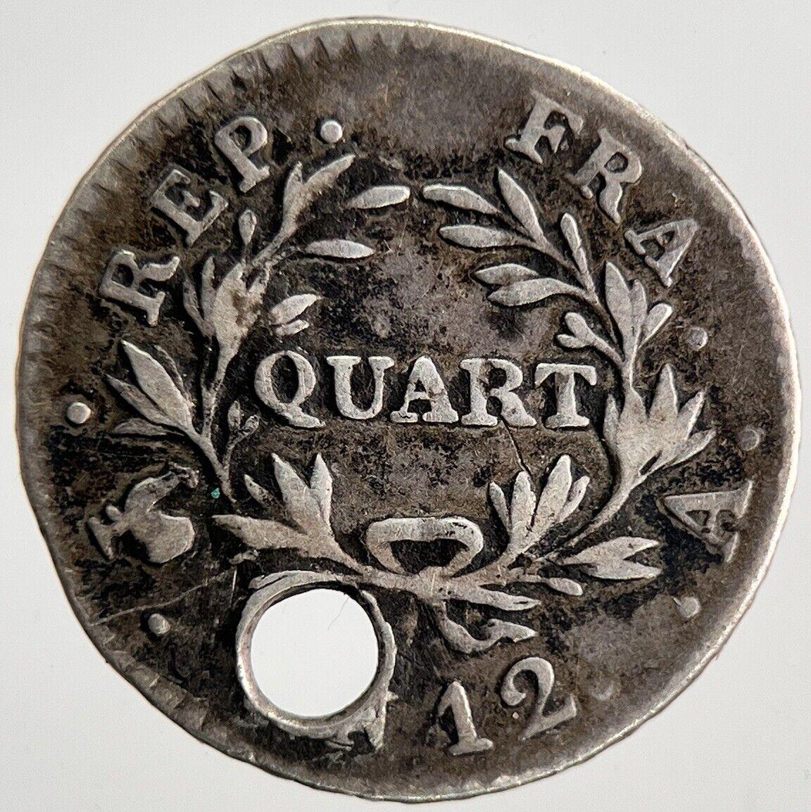 1812 France Napoleon Quart Quarter Franc Silver Coin | Collectable Grade | a6916