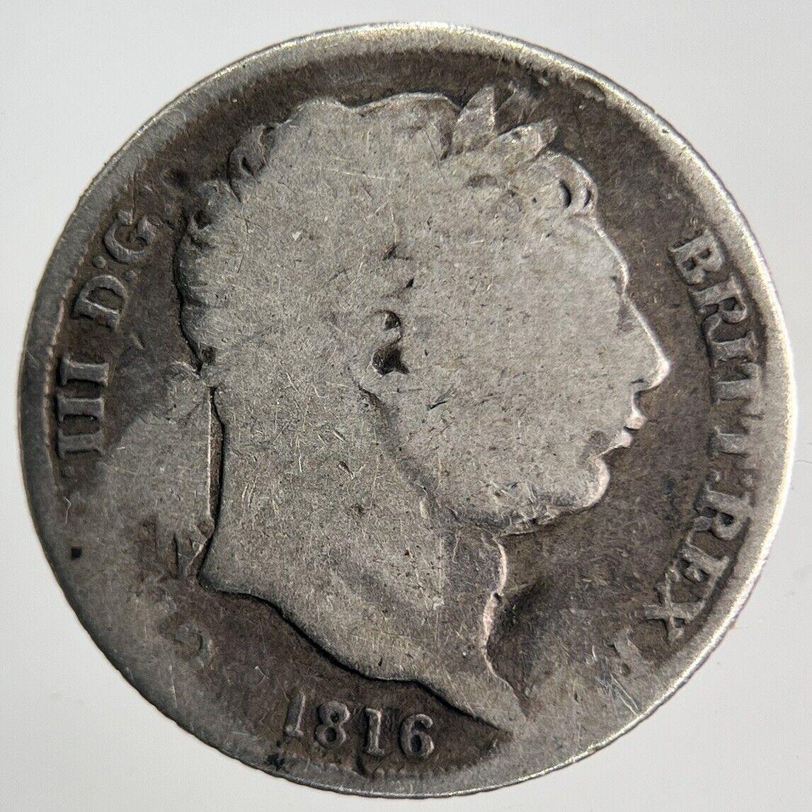 1816 George III Sixpence | British Silver Coin | Fair Grade | a1553