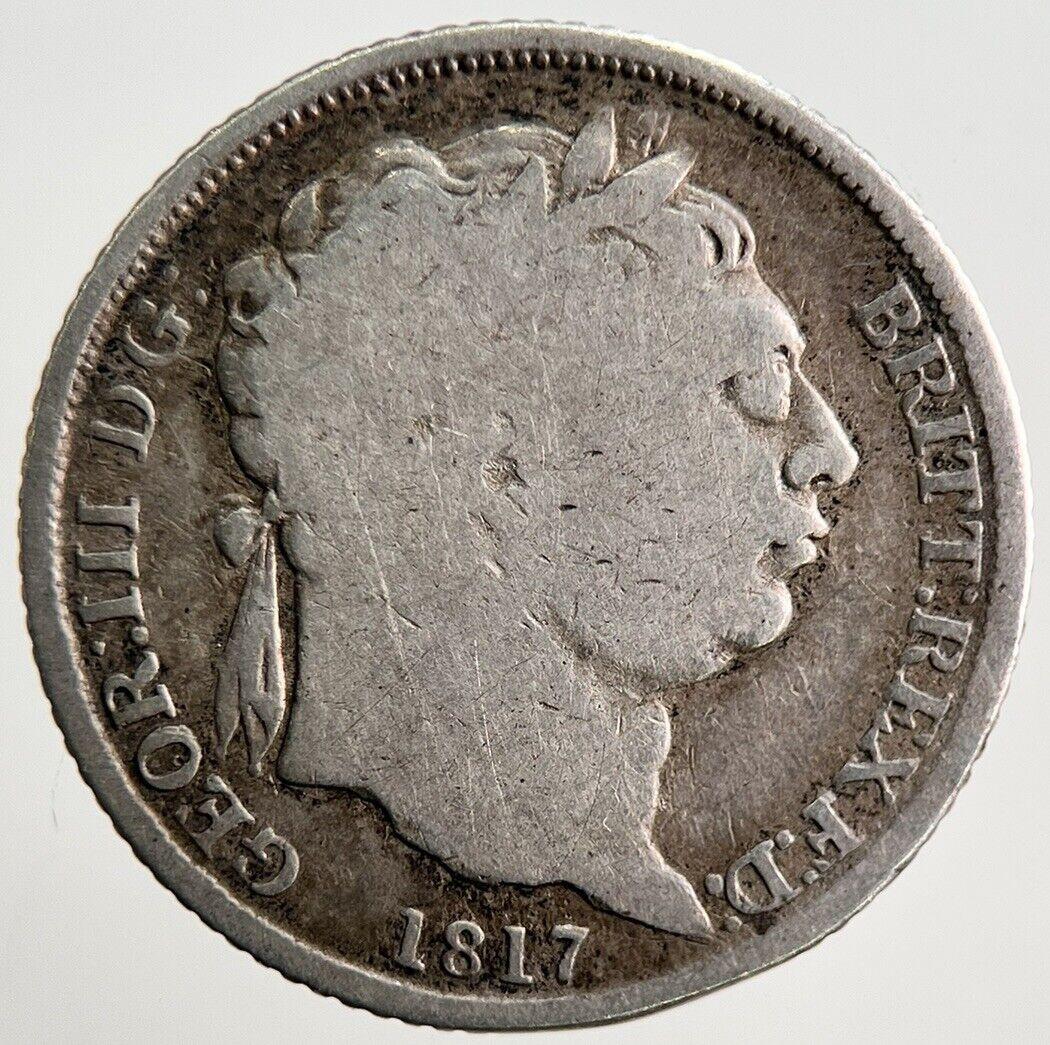 1817 George III Sixpence Silver Coin | Collectable Grade | a3112