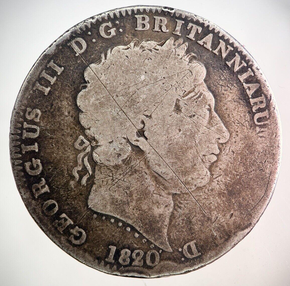 1820 George III 3rd One Crown Silver Coin | Collectable Grade