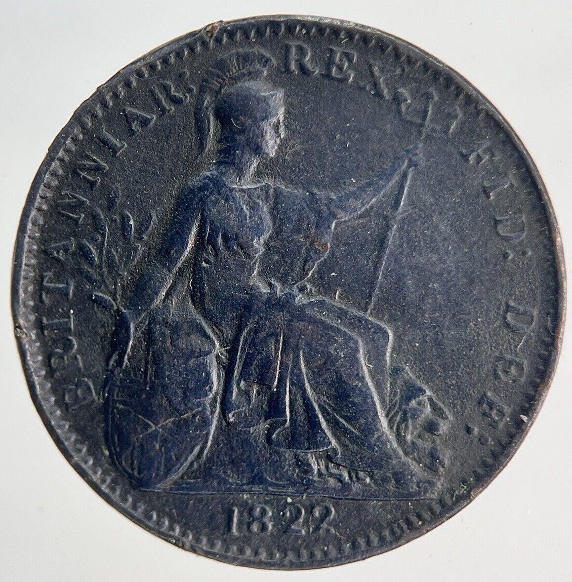 1822 George IV Farthing Coin | Fine Collectable Grade | a1945