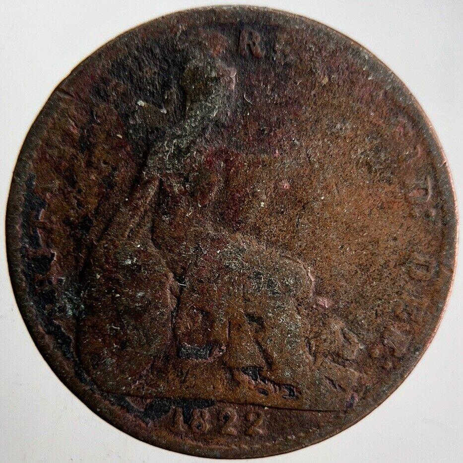 1822 George IV Farthing Coin | Fair Grade | a4588