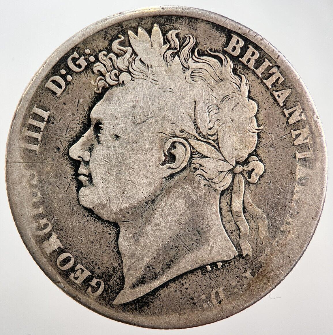 1821 Rare Half Crown | British Silver Coin | George IV | Collectable Grade a695