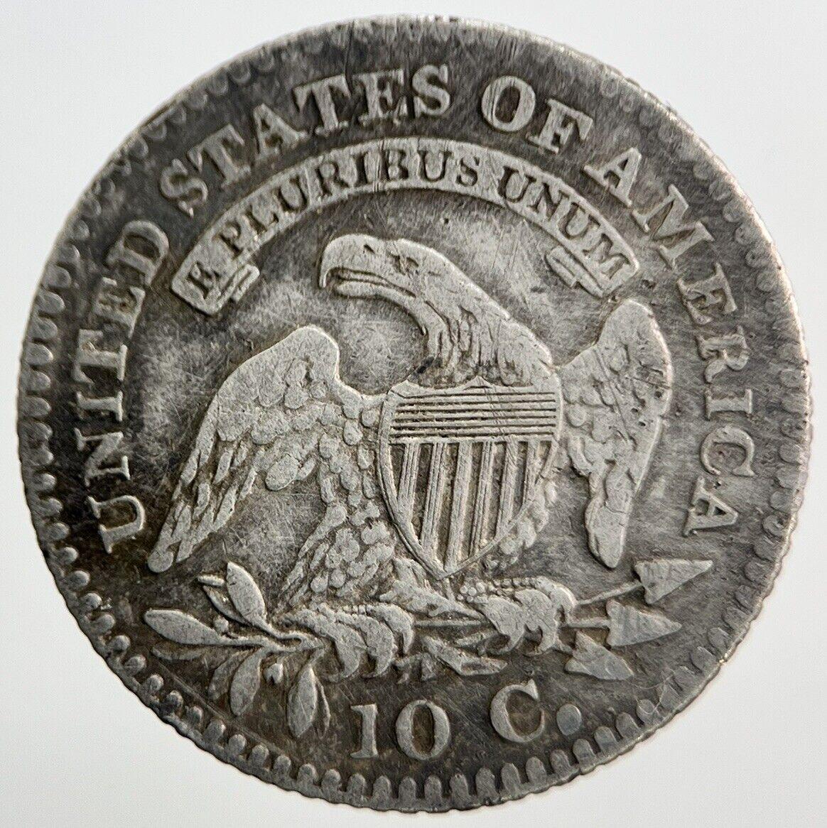 1821 US USA Liberty Capped Bust Dime Silver Coin | Fine Collectable Grade | a221