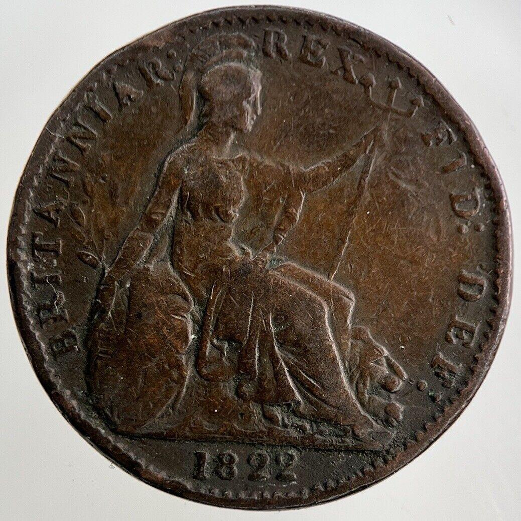 1822 George IV Farthing Coin | Fine Collectable Grade