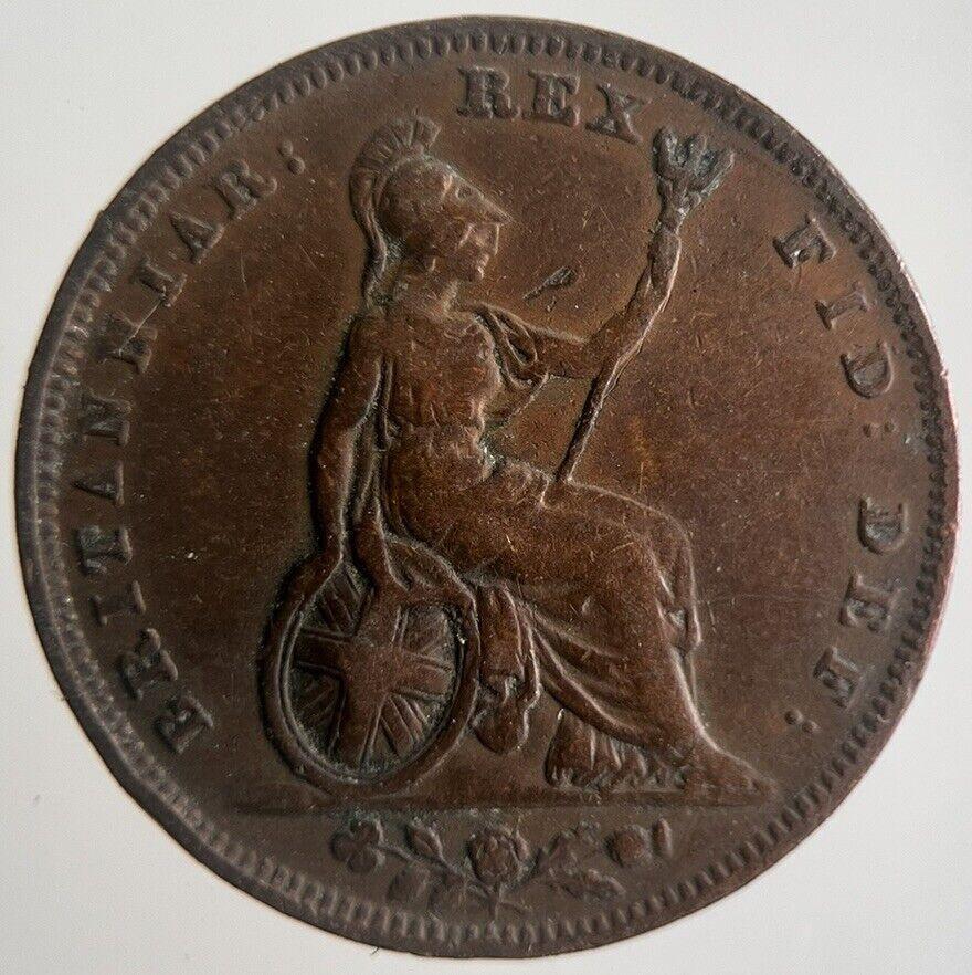 1828 George IV Farthing Coin | Very High Grade | a4463
