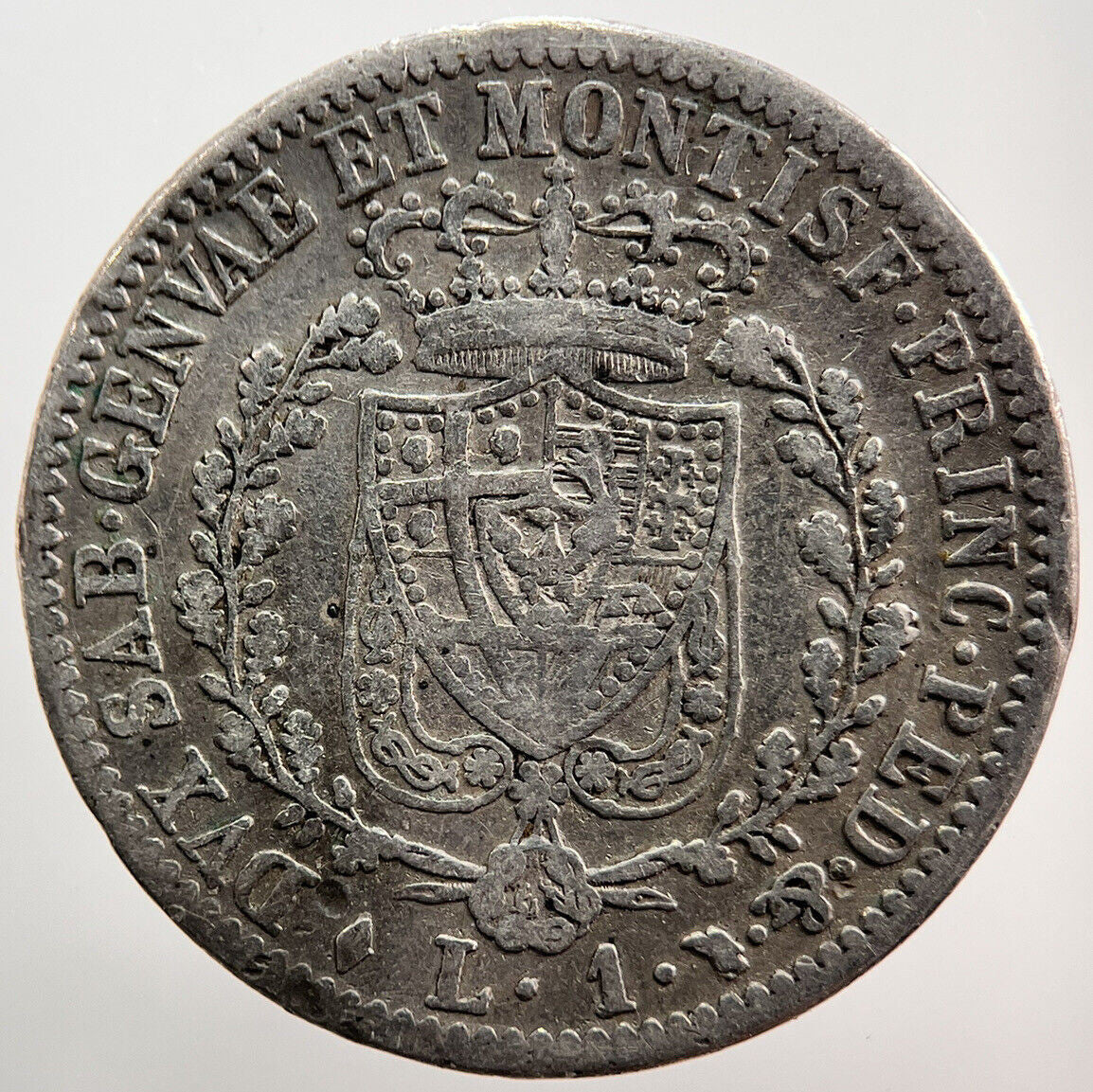 1828 Italy Sardinia 1 Lira Silver Coin | Collectable Grade