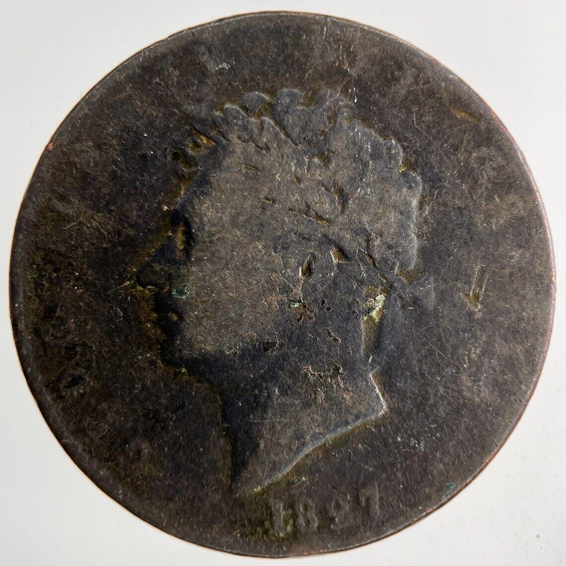 1827 George IV Half-Penny Coin | Collectable Grade