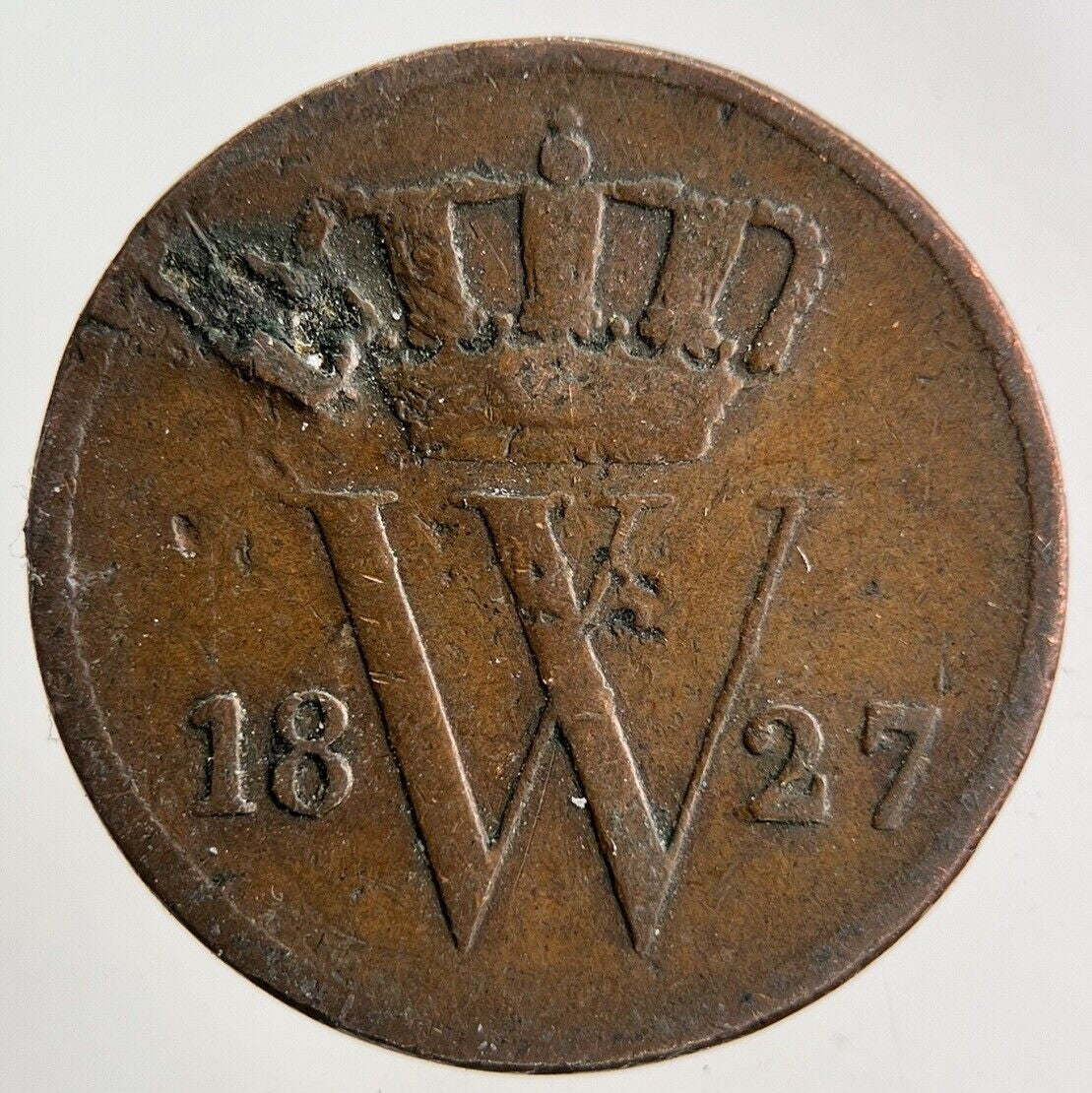 1827 Netherlands 1 Cent Coin | Collectable Grade