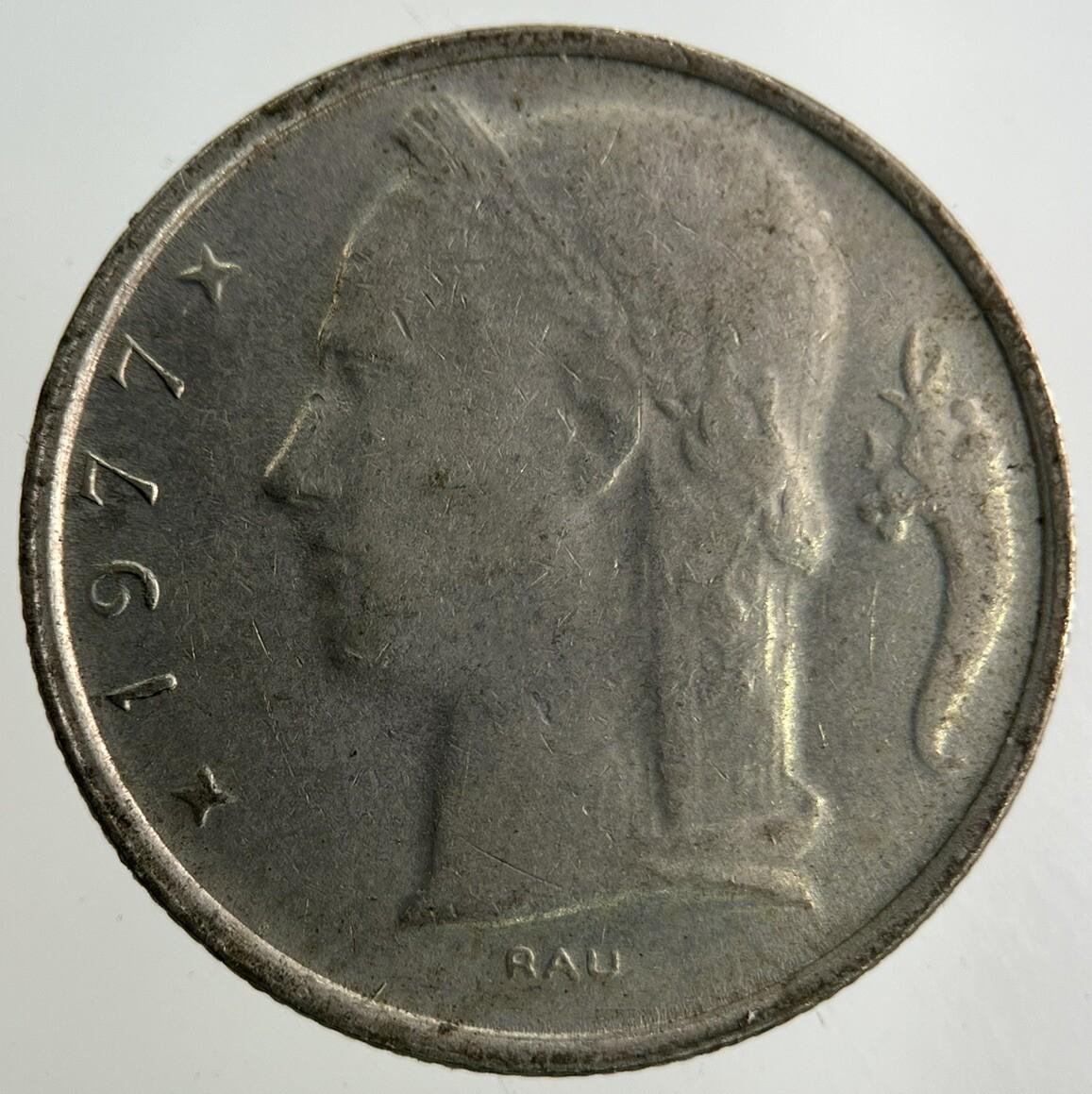 1977 Belgium 5 Franc Coin | Fine Collectable Grade