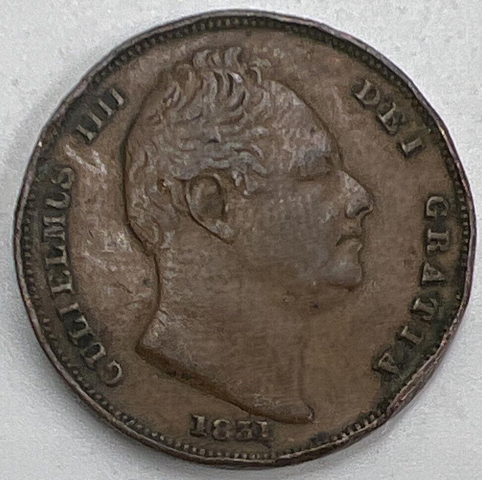 1831 Farthing William IV | British Copper Coin | Fine Collectable Grade | a815