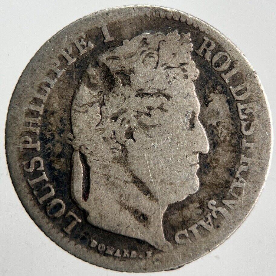 1832 France Half 1/2 Franc Silver Coin | Collectable Grade | a4600