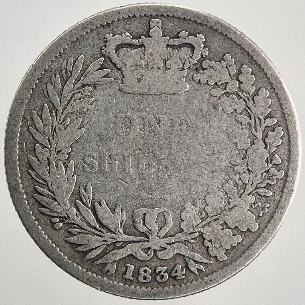 1834 William IV Shilling Silver Coin | Collectable Grade | a9958