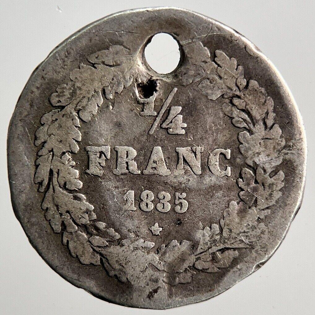 1835 Belgium Quarter 1/4 Franc Silver Coin | Collectable Grade | a3643