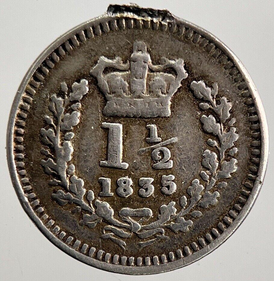 1835 William IV 1-1/2 Pence Silver Coin | Collectable Grade | a2602