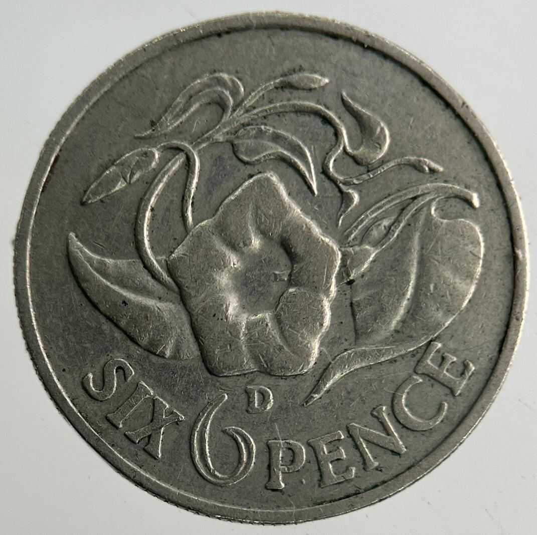 1964 Africa Zambia Sixpence Coin | Fine Collectable Grade