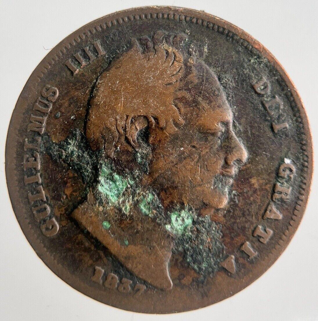1837 William IV Farthing Coin | Collectable Grade | a4483