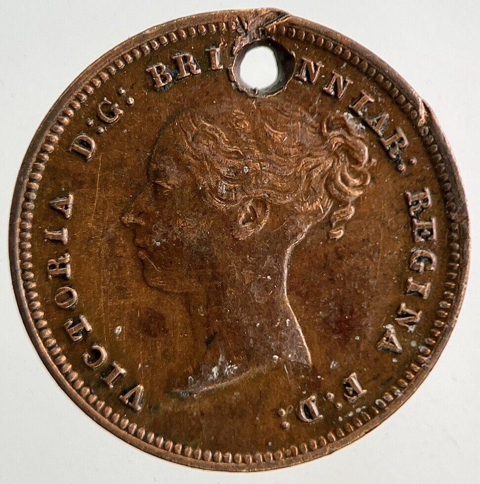 1843 Victoria Half-Farthing Coin | Fine Collectable Grade