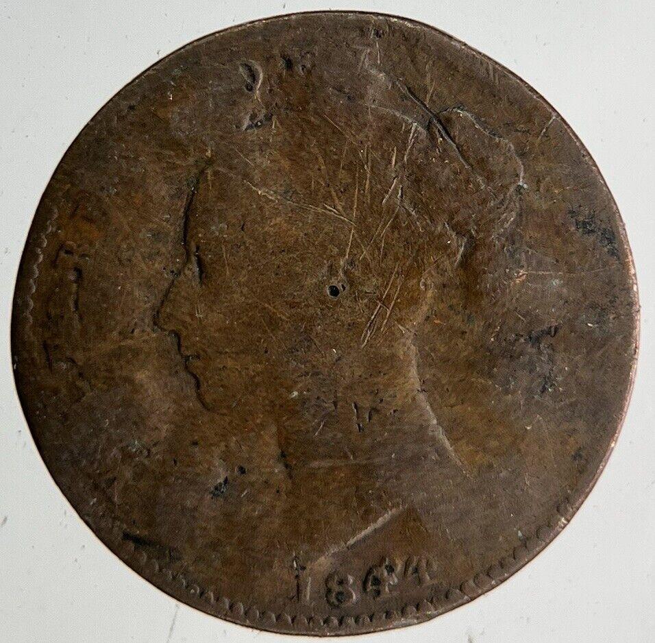 1844 Victoria One Third 1/3 Stamped Farthing Coin | Collectable Grade