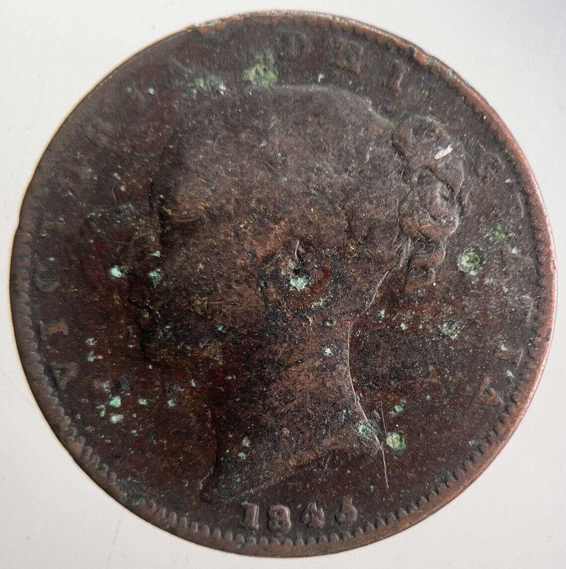 1845 Victoria Farthing Coin | Collectable Grade | a4575