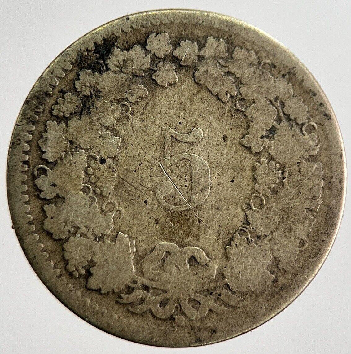1850 Switzerland Swiss 5 Rappen Coin | Fair Grade | a8383